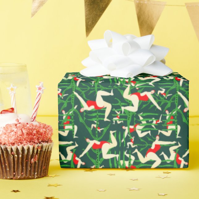 Wonderful Wild Swimming Women Wrapping Paper (Birthday Party)