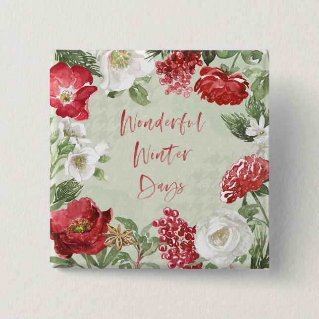 Wonderful Winter Days 15 Cm Square Badge (Front)