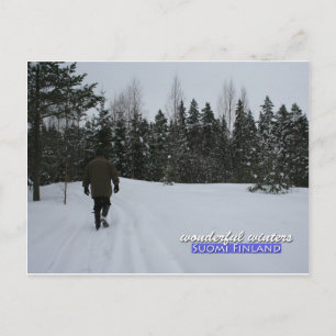 Wonderful Winters in Suomi Finland Postcard