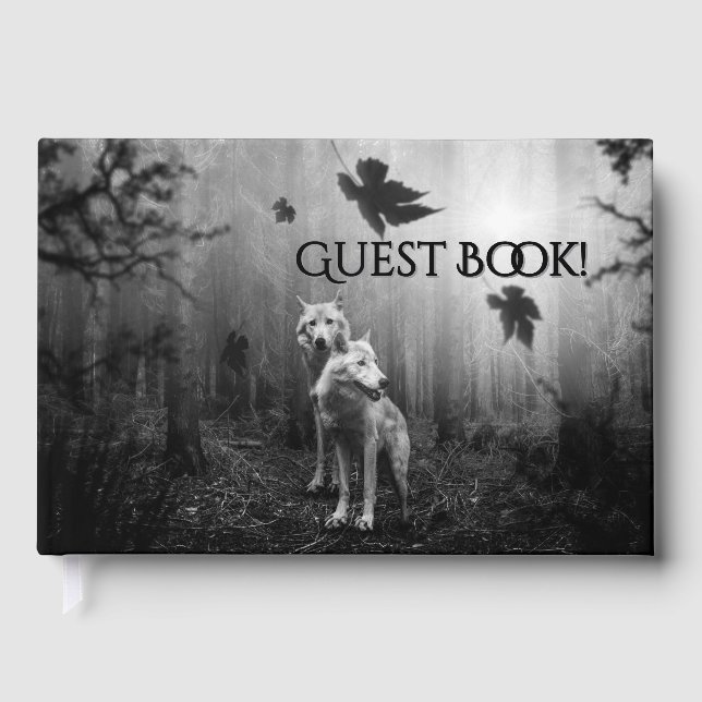 Wonderful Wolves Leaf Us Alone  Guest Book (Front)