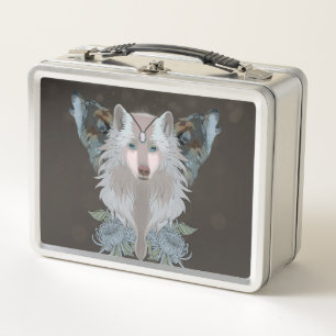Wonderful wolves metal lunch box