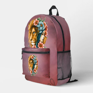 Wonderful woman whose long, flowing hair printed backpack