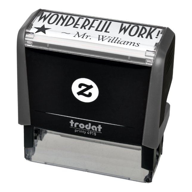 "WONDERFUL WORK!" Teaching Assistant Rubber Stamp (Product)