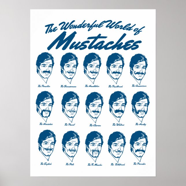 Wonderful World of Moustaches Poster (Front)