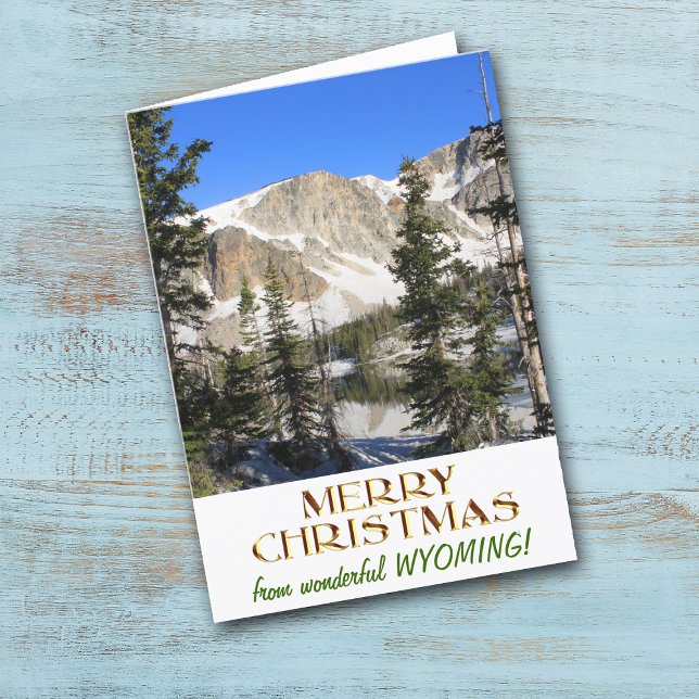 Wonderful Wyoming Merry Christmas Holiday Card (Creator Uploaded)
