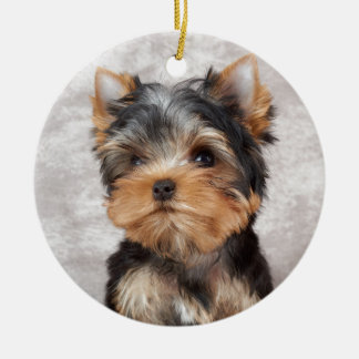 Wonderful yorkie ceramic tree decoration