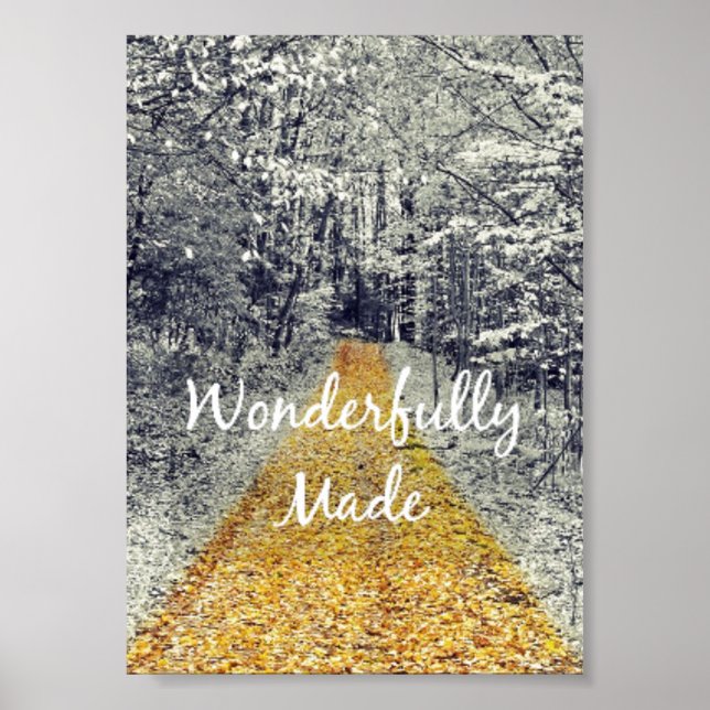 Wonderfully Made Bible Verse Poster (Front)