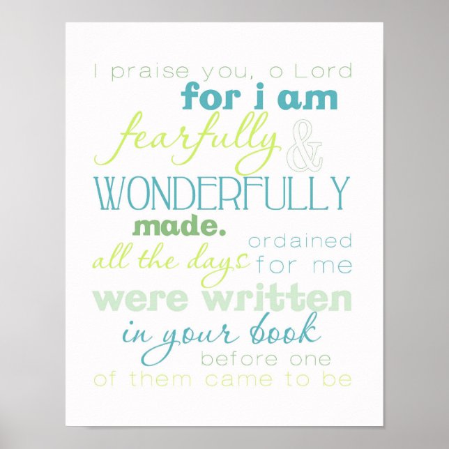 Wonderfully Made "cool as a cucumber" Poster (Front)