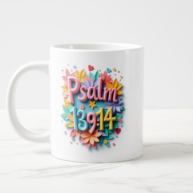 Wonderfully Made Large Coffee Mug (Left)
