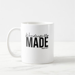 Wonderfully Made: Psalms 139:14 - Christian Gift - Coffee Mug