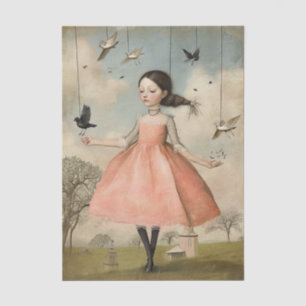 Wonderfully Weird Vintage Girl Tissue Paper