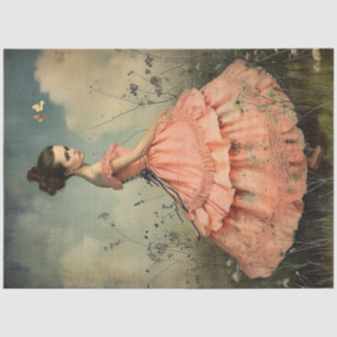 Wonderfully Weird Vintage Girl Tissue Paper