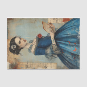 Wonderfully Weird Vintage Girl Tissue Paper