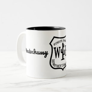 Wonderhussy Adventures B&W Desert Badge Two-Tone Coffee Mug