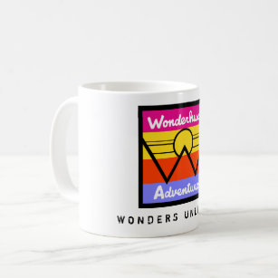 Wonderhussy Adventures Sunset Mountain Logo Coffee Mug