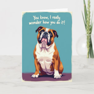 Wondering Dog Fathers Day Card