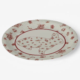 Wonderland 2 Rabbit Paper Plate