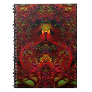 Wonderland Abstract Psychedelic Fractal Notebook