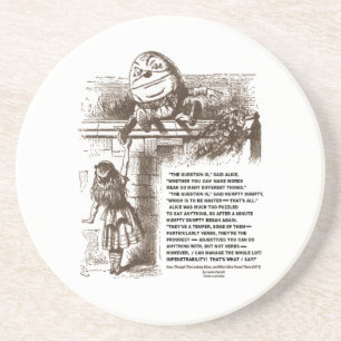 Wonderland Alice Humpty Dumpty Conversation Quote Coaster