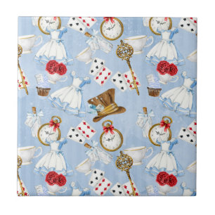 Wonderland Alice Pattern Ceramic Tile