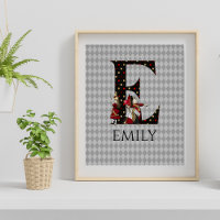 Wonderland Alice & Queen of Hearts Letter E 
