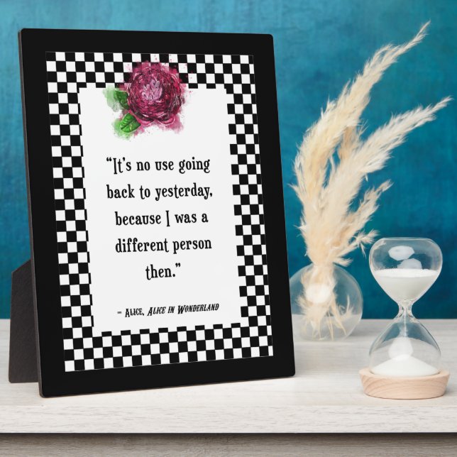 Wonderland Alice Quote Tabletop Plaque (Side)