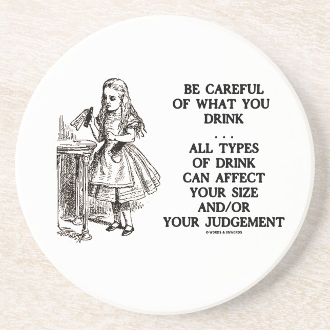 Wonderland Be Careful Of What You Drink (Alice) Coaster (Front)