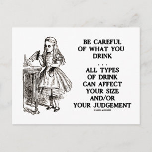 Wonderland Be Careful What You Drink (Alice) Postcard