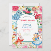 Wonderland Birthday Invitation