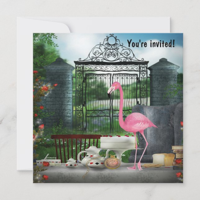 Wonderland Birthday Tea Party Invitation (Front)
