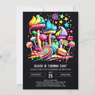 Wonderland Candy Birthday Invitation