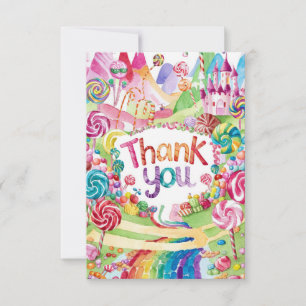 Wonderland Candyland thank you card