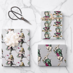 Wonderland Characters Trio Wrapping Paper Sheet