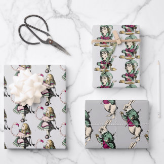 Wonderland Characters Trio Wrapping Paper Sheet