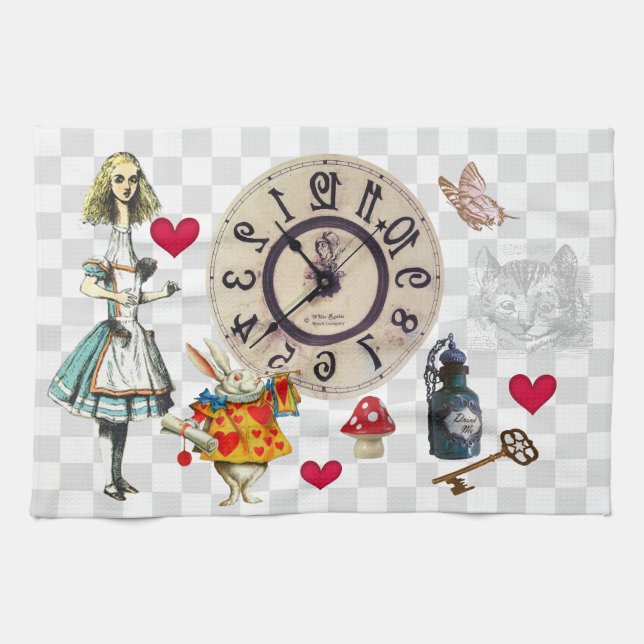 Wonderland Collage Tea Towel (Horizontal)