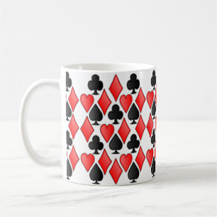 Wonderland Diamond Spade Heart and Club Print Coffee Mug