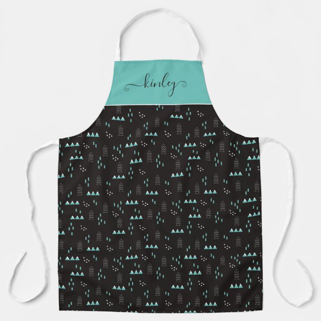 Wonderland Geometric Night Pattern Apron (Front)