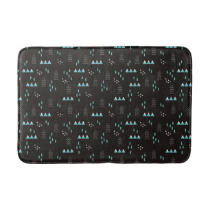 Wonderland Geometric Night Pattern Bath Mat