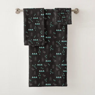 Wonderland Geometric Night Pattern Bath Towel Set
