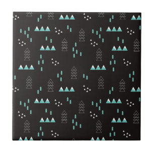 Wonderland Geometric Night Pattern Ceramic Tile
