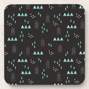 Wonderland Geometric Night Pattern Coaster
