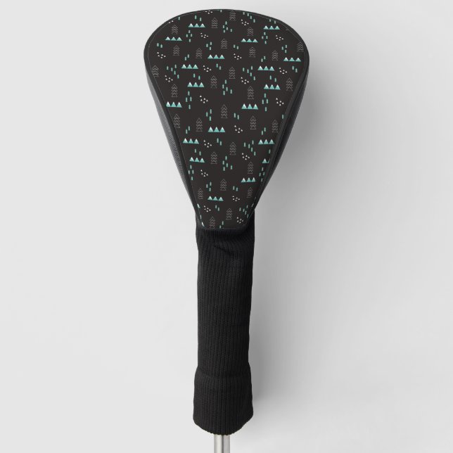 Wonderland Geometric Night Pattern Golf Head Cover (Front)