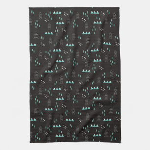 Wonderland Geometric Night Pattern Tea Towel