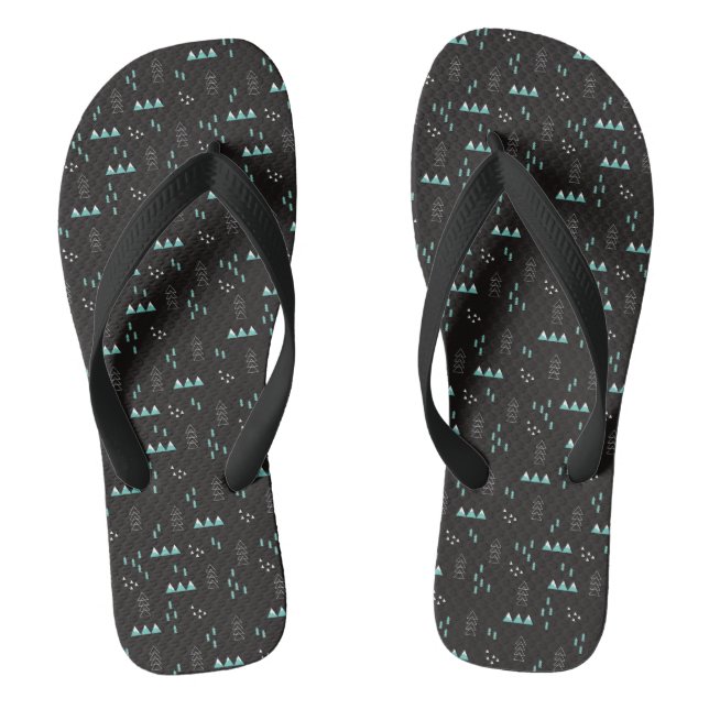 Wonderland Geometric Night Pattern Thongs (Footbed)