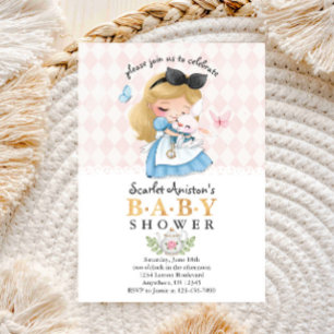 Wonderland Girl Baby Shower Invitation