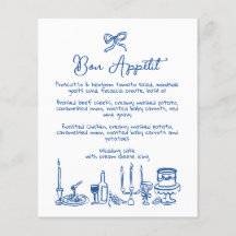 WONDERLAND Hand drawn Editable Wedding Menu