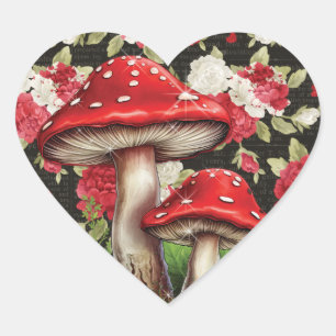 Wonderland Heart Stickers