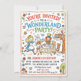 Wonderland Party Invitation