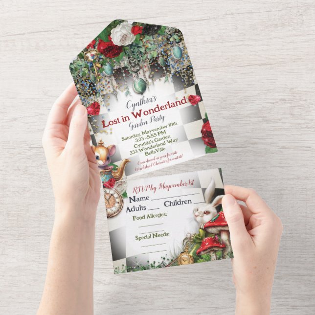 Wonderland Party Invitation  (Tearaway)