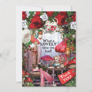 Wonderland Thank You Note Card